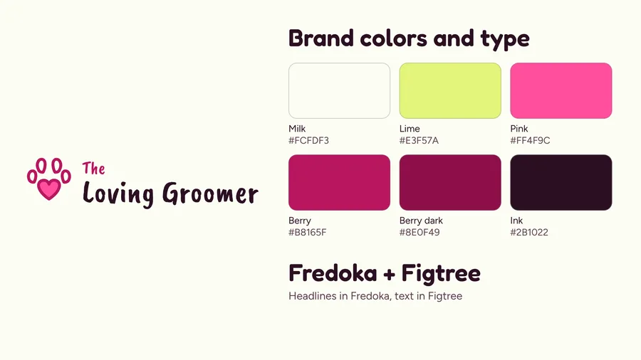 The Loving Groomer: Brand and style