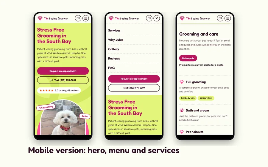 The Loving Groomer: On a phone