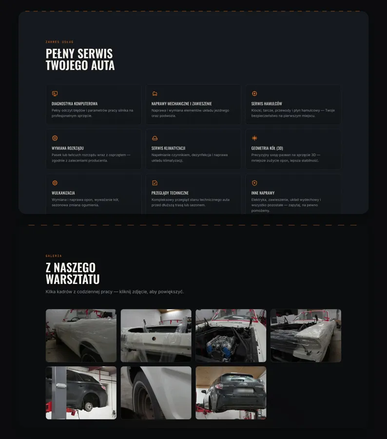 S7 Serwis: More sections