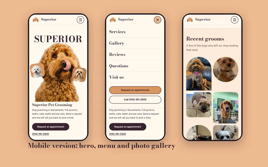 Superior Pet Grooming: On a phone