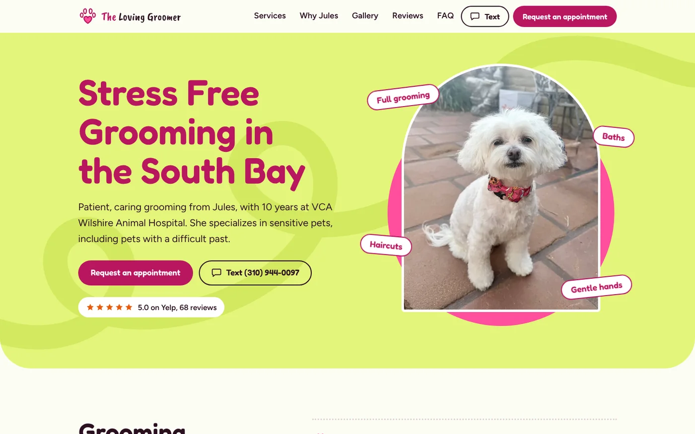 The Loving Groomer website